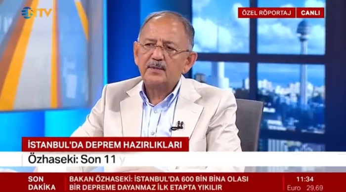 Bakan Özhaseki: İstanbul'da deprem bir beka meselesi, millî güvenlik meselesidir!